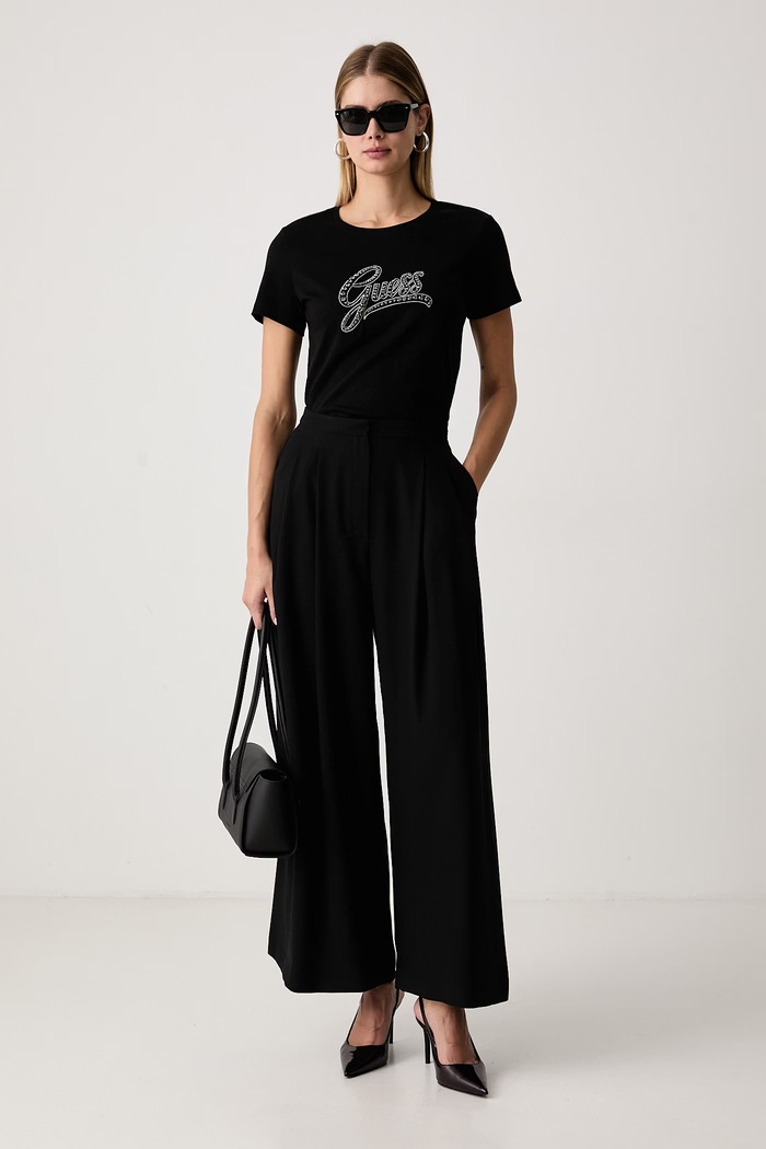 Guess Тениска дамска от памук W6BI21.K6040 черен AW26