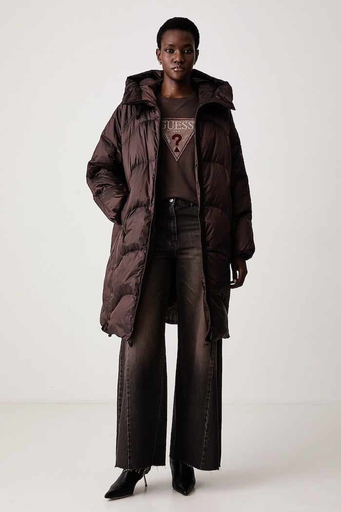 Guess Tricou pentru femei din bumbac W6BI20.K6039 maro AW26