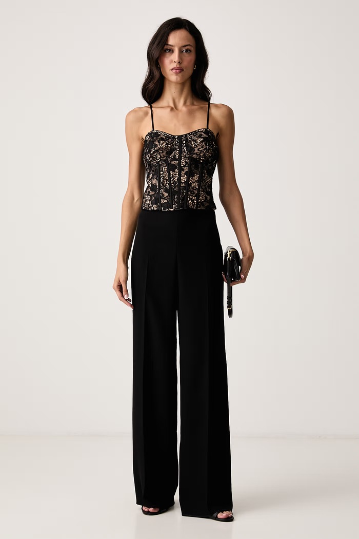 Guess Top damski koronkowy MONICA W6BH58.W4442 czarny AW26