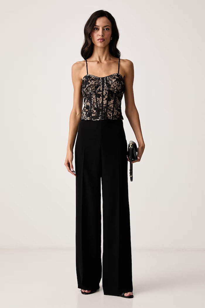 Guess Top damski koronkowy MONICA W6BH58.W4442 czarny AW26