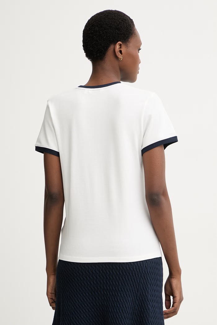 Odzież Tommy Hilfiger T-shirt damski z lyocellem WW0WW50032 biały