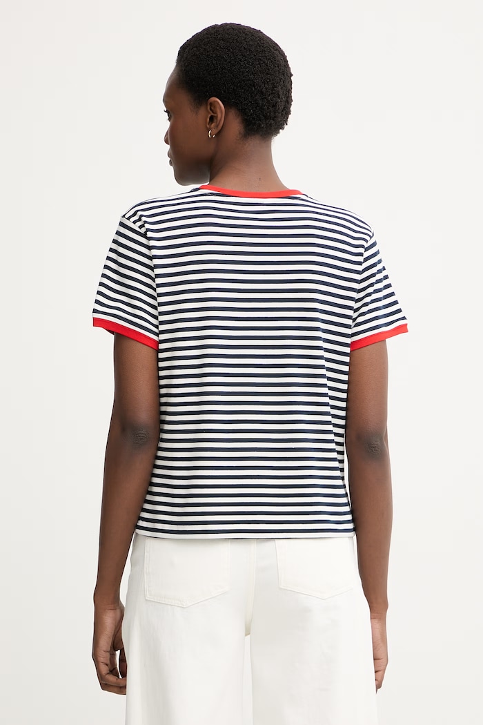 Ruházat Tommy Hilfiger női t-shirt lyocellel WW0WW50032 sötétkék