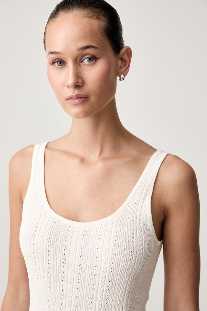 Tommy Hilfiger top dámský s bavlnou béžová WW0WW50069