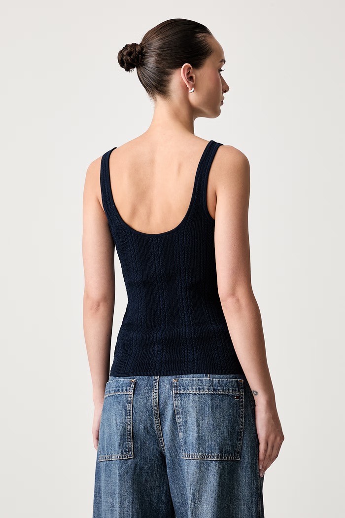 Oblečení Tommy Hilfiger top dámský s bavlnou WW0WW50069 námořnická modř