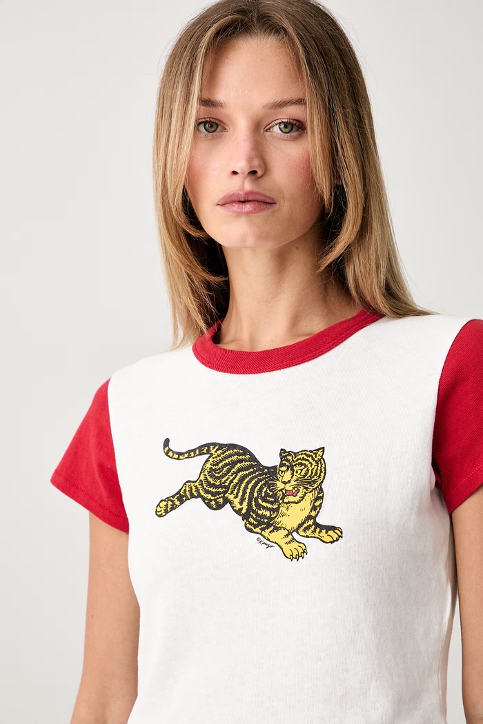 Kenzo top damski bawełniany biały FG62TS0514SK
