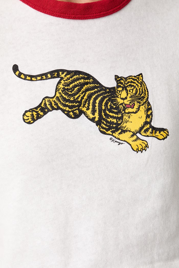 Kenzo top damski bawełniany FG62TS0514SK biały