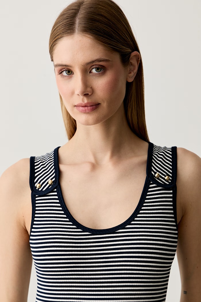 Tommy Hilfiger ženski top z viskozo mornarsko modra WW0WW52112