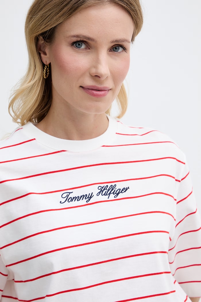 Tommy Hilfiger T-shirt damski bawełniany biały WW0WW50948