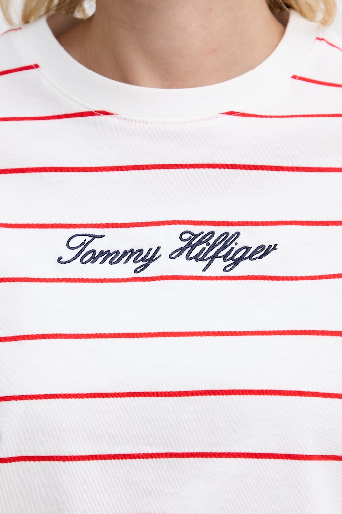 Tommy Hilfiger T-shirt damski bawełniany WW0WW50948 biały