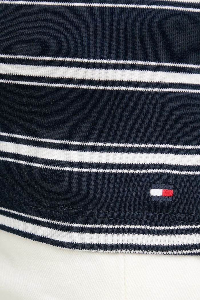 Tommy Hilfiger top ženski bombažen WW0WW50025 mornarsko modra