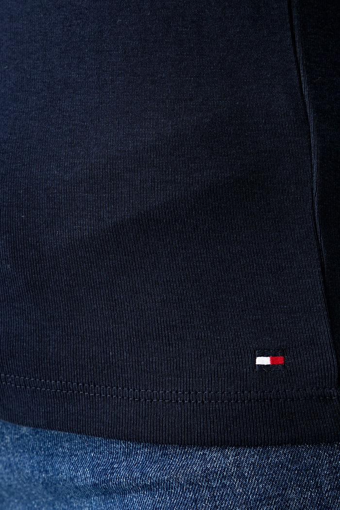 Tommy Hilfiger top dámsky bavlnený WW0WW50025 tmavomodrá