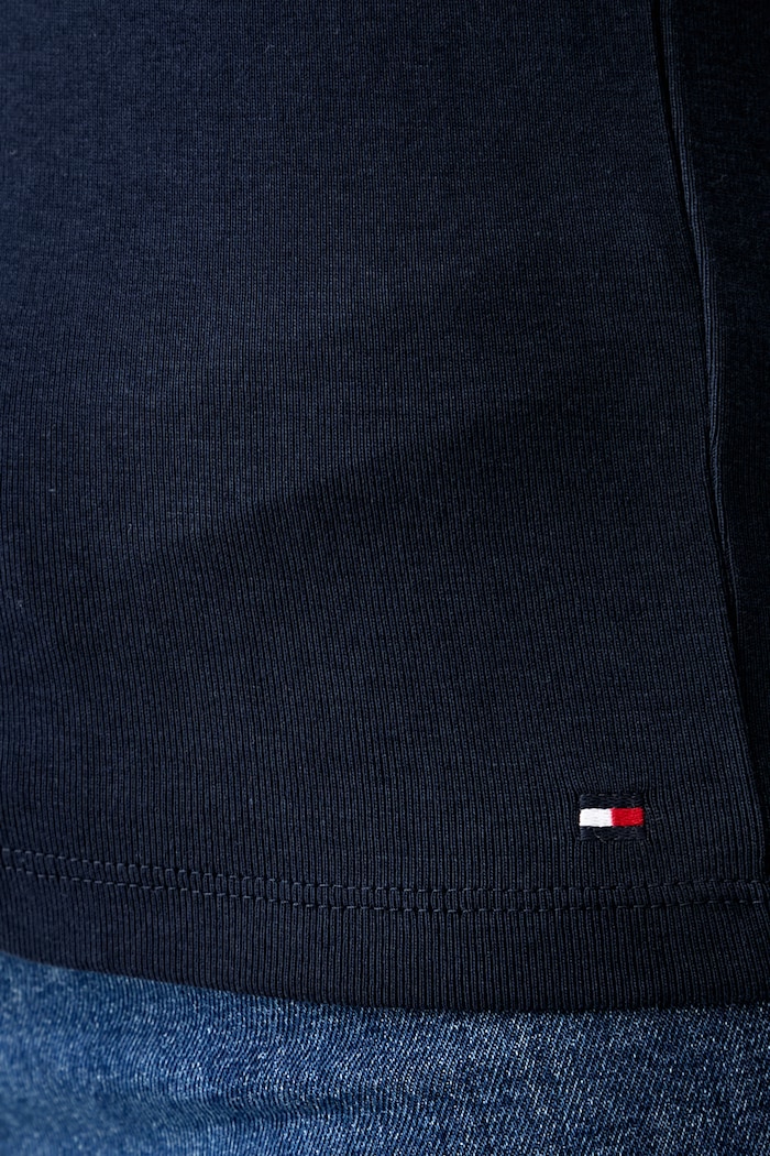 Tommy Hilfiger top dámsky bavlnený WW0WW50025 tmavomodrá