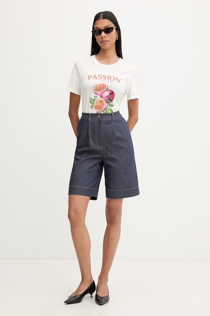 Morgan T-shirt damski z modalem DTERRA 261.DTERRA biały AW26