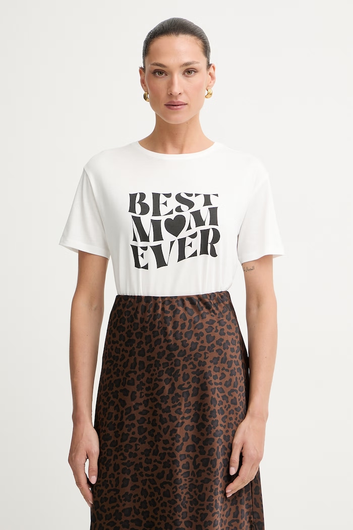 Morgan t-shirt γυναικείο βαμβακερό DMAMA λευκό 261.DMAMA