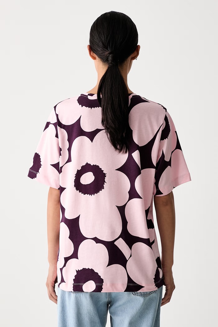 Дрехи Marimekko тениска дамска от памук 096340 розов