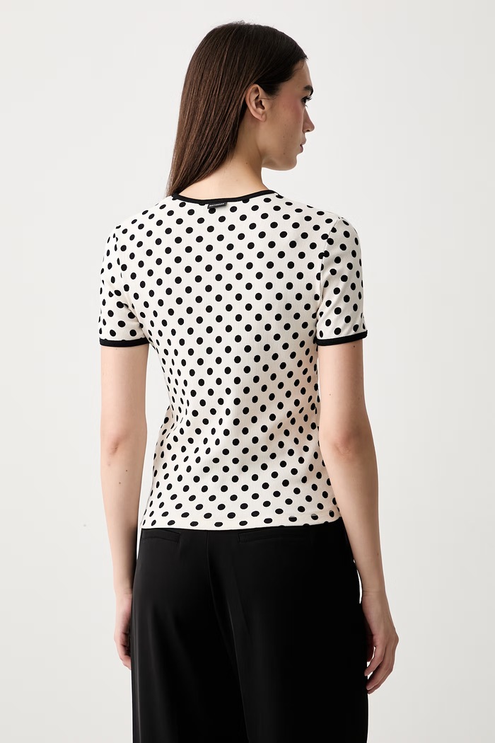 Odzież Marimekko T-shirt damski bawełniany z elastanem 095883 beżowy