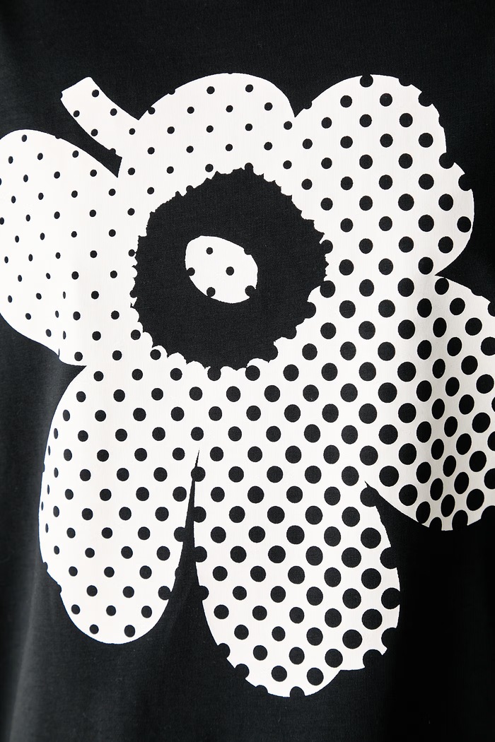 Marimekko тениска дамска от памук 095891 черен