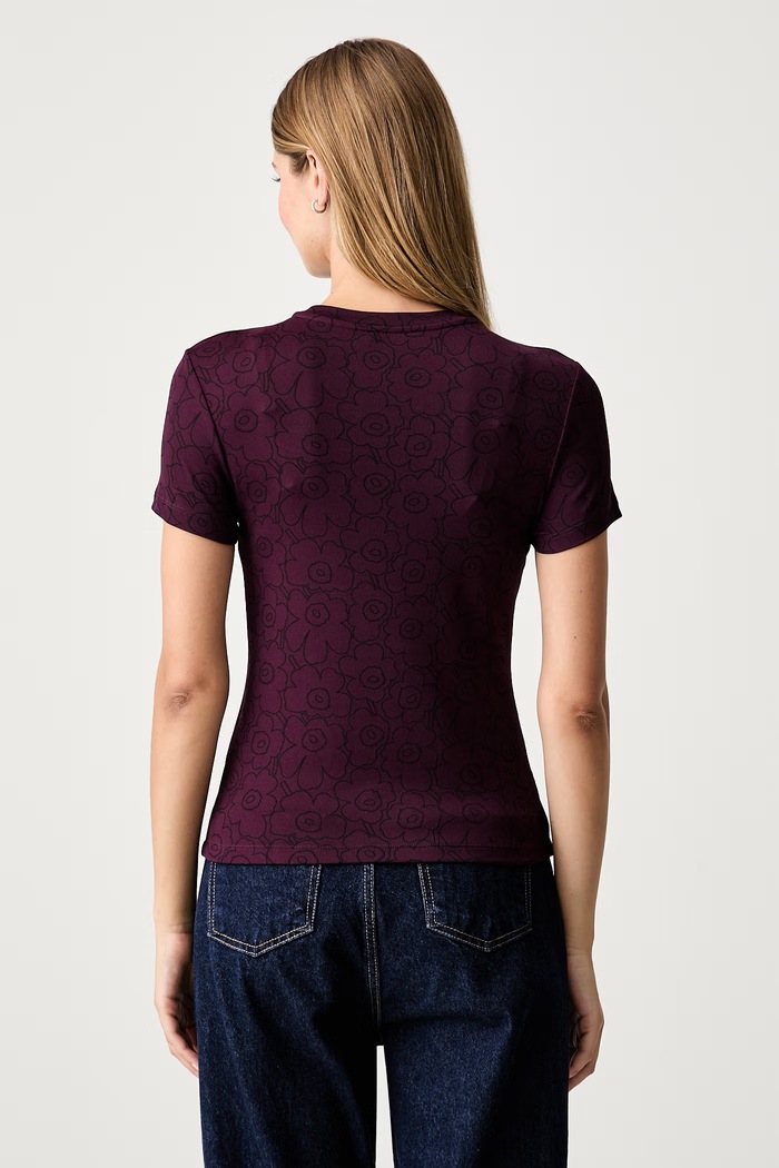 Odzież Marimekko T-shirt damski 095926 fioletowy