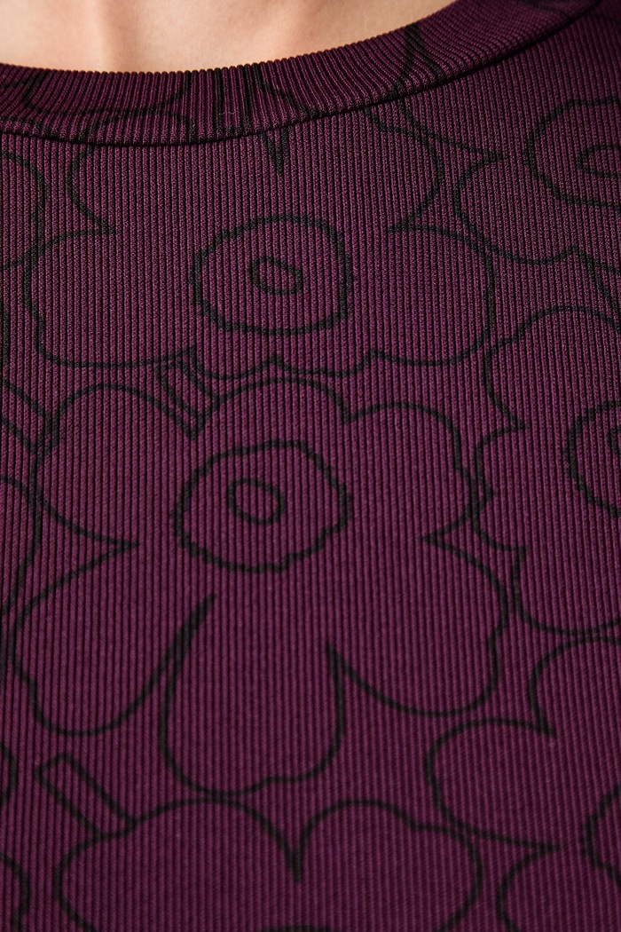 Marimekko T-shirt damski 095926 fioletowy