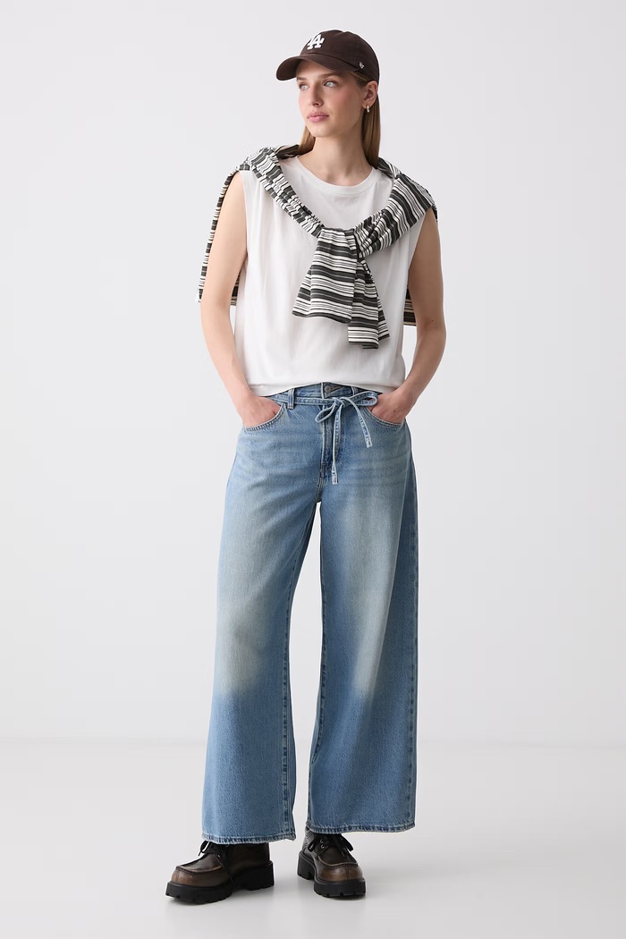 Marc O'Polo top damski bawełniany 5000011285 biały AW26