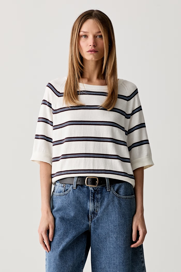 Marc O'Polo T-shirt damski z modalem beżowy 5000011015