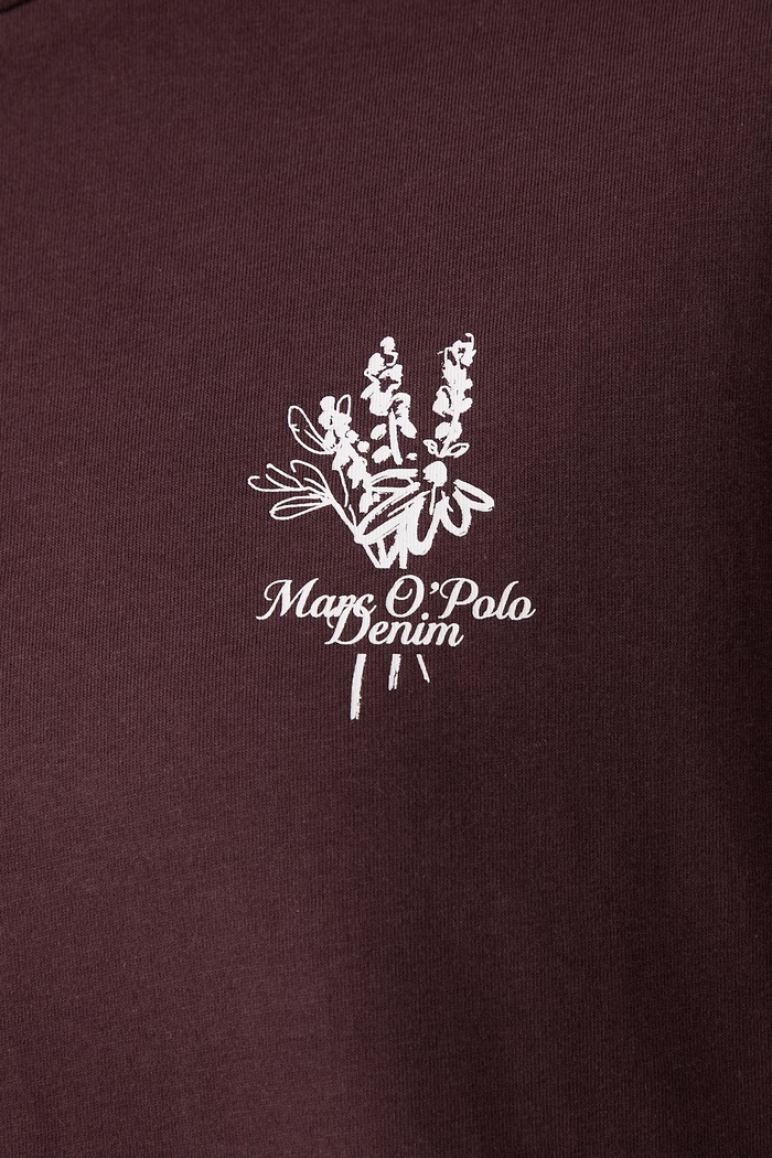 Marc O'Polo T-shirt damski bawełniany 5000010178 bordowy