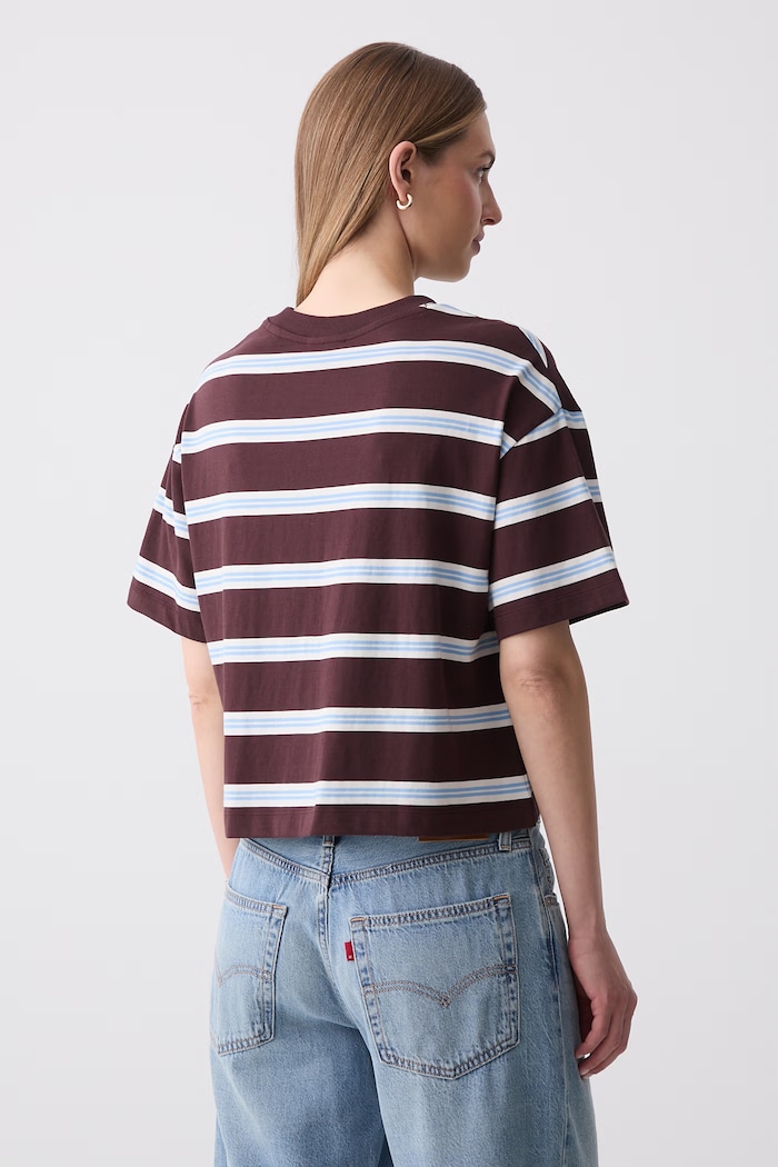 Odzież Marc O'Polo T-shirt damski bawełniany 5000010172 bordowy