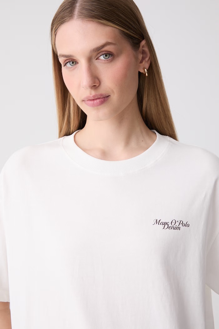 Marc O'Polo T-shirt damski bawełniany biały 5000010007
