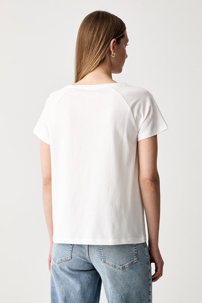 Odzież Marc O'Polo T-shirt damski bawełniany 5000010003 biały