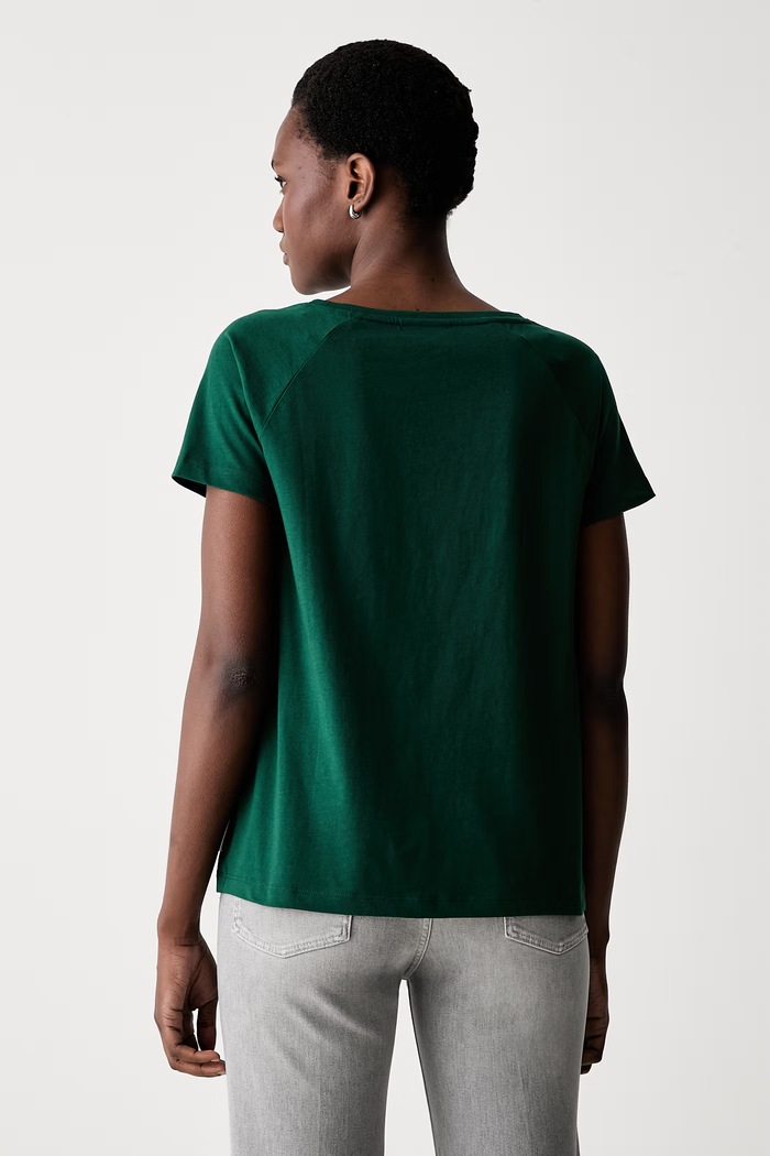 Odzież Marc O'Polo T-shirt damski bawełniany 5000010003 zielony