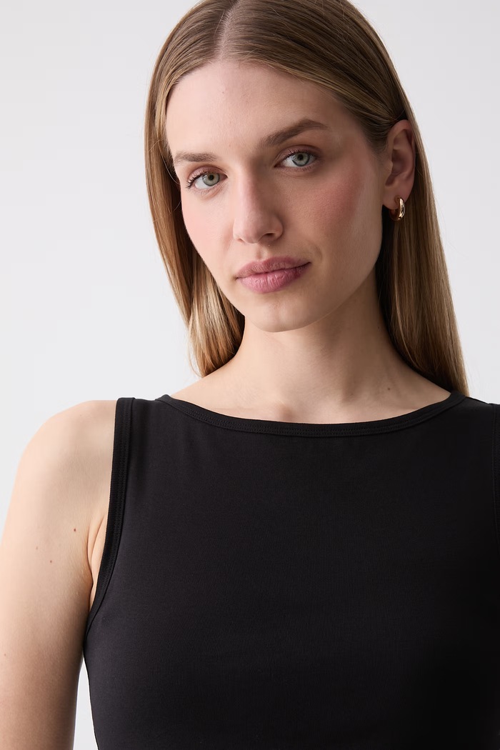 Marc O'Polo top damski bawełniany czarny 5000014384