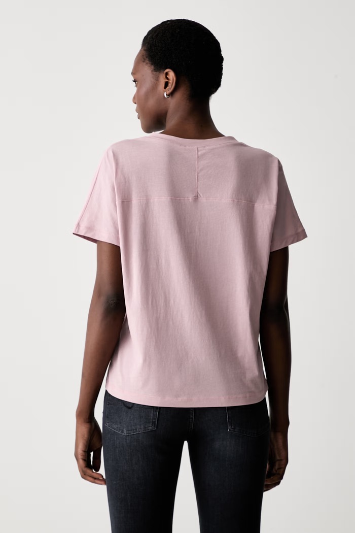 Odzież Marc O'Polo T-shirt basic damski bawełniany 5000014379 różowy