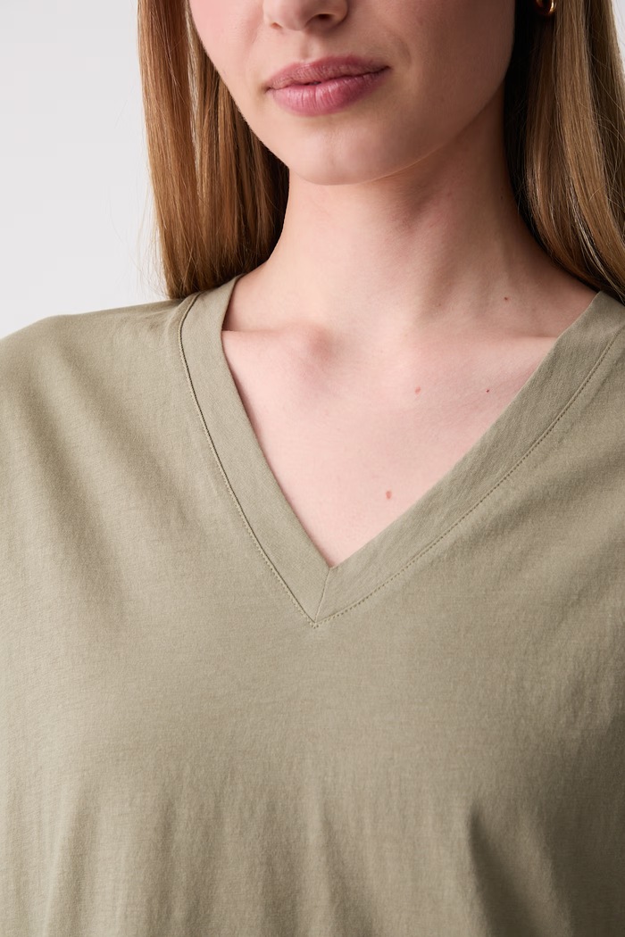 Marc O'Polo T-shirt basic damski bawełniany 5000014379 zielony