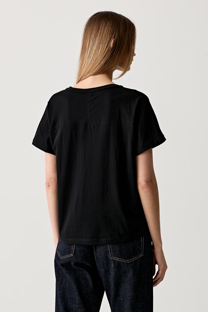 Odzież Marc O'Polo T-shirt basic damski bawełniany 5000014379 czarny