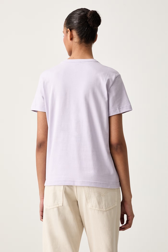Дрехи Calvin Klein тениска дамска от памук LV044G200G виолетов
