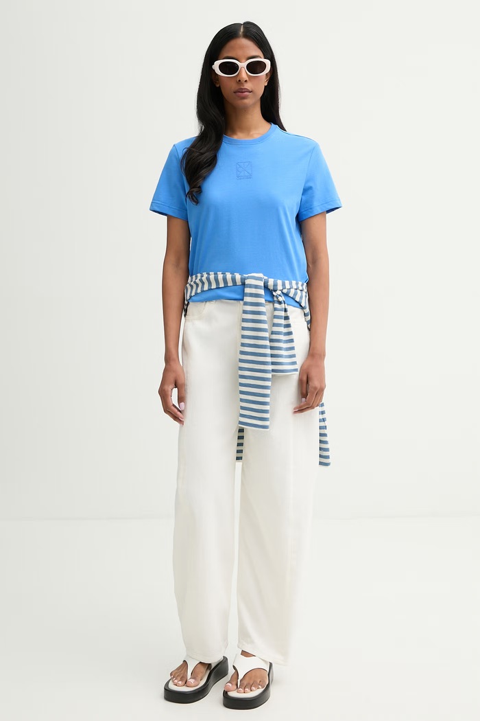 Calvin Klein tricou pentru femei, din bumbac LV044G200G albastru AW26