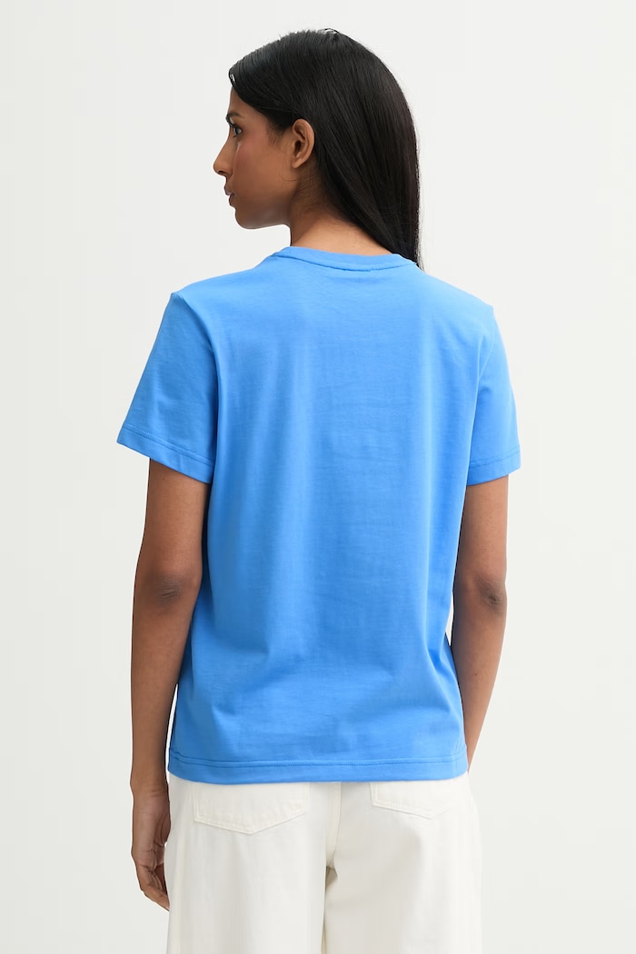 Îmbrăcăminte Calvin Klein tricou pentru femei, din bumbac LV044G200G albastru
