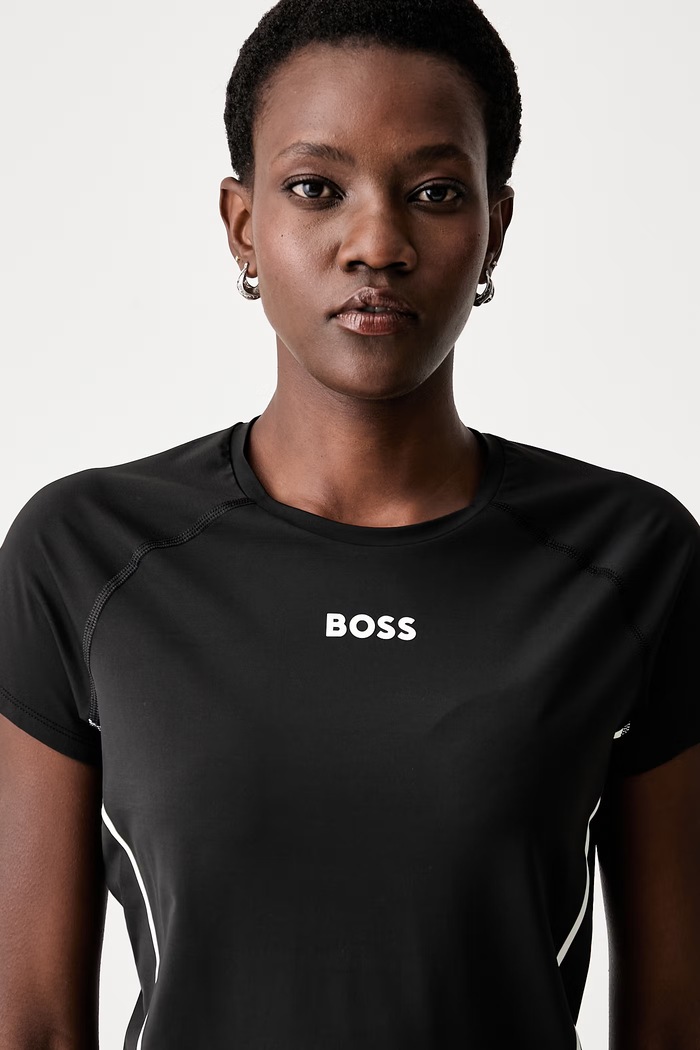 BOSS тениска дамска Elogofit2 черен 50569581