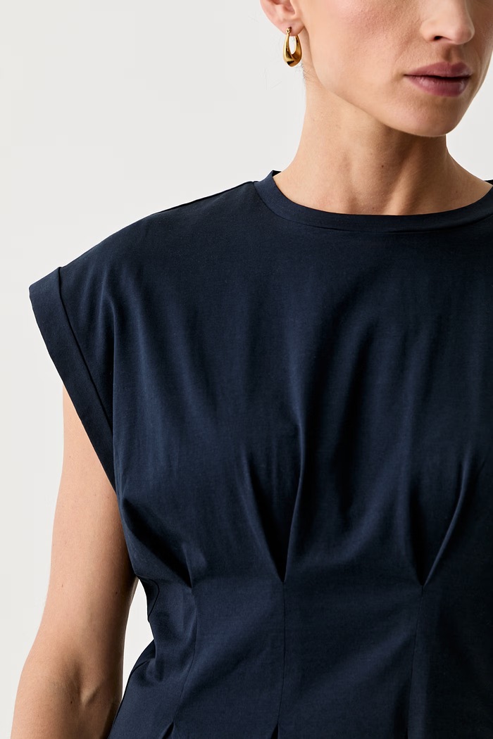 BOSS t-shirt γυναικείο βαμβακερό Evinata 50565530 σκούρο μπλε