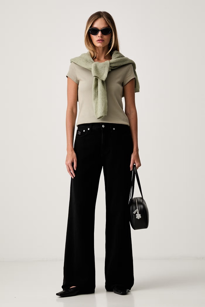 BOSS Orange tričko dámske bavlnené s elastanom C_Ecute 50554675 zelená AW26