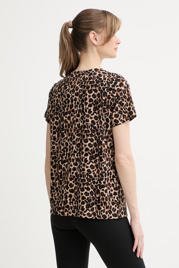 Odzież DKNY T-shirt damski z bawełną DP6T1756 brązowy