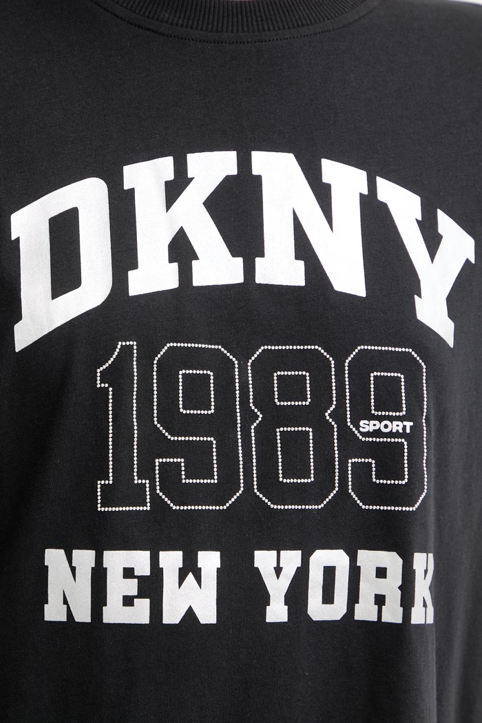 DKNY T-shirt damski bawełniany DP6T1580 czarny