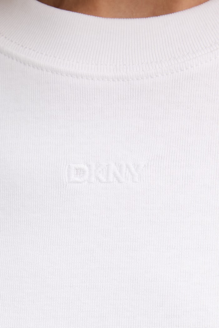 DKNY top damski bawełniany DJ6T1788 biały