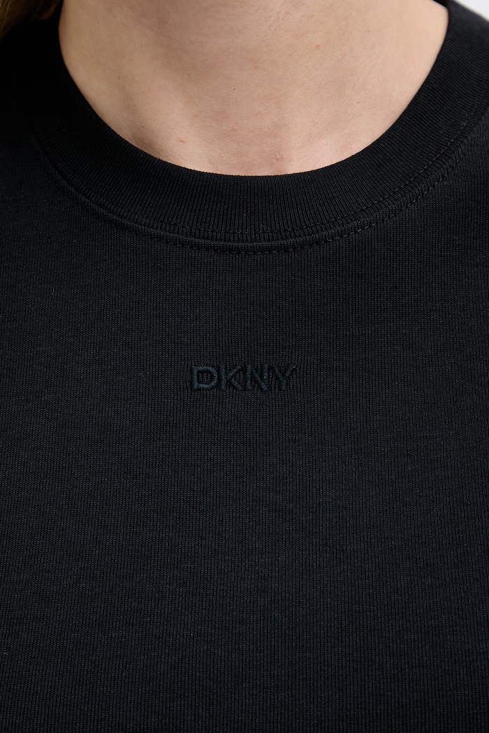 DKNY top damski bawełniany DJ6T1788 czarny