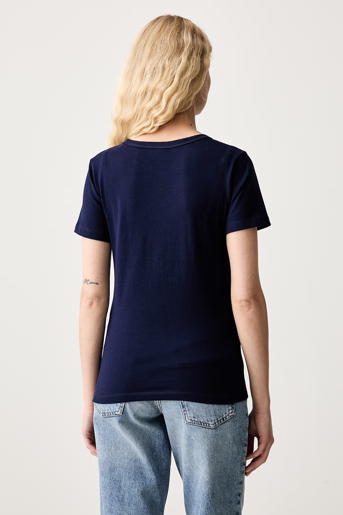 Odzież HUGO T-shirt damski bawełniany Deloris_5 50571074 granatowy