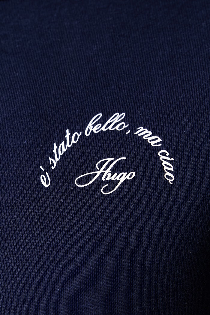 HUGO T-shirt damski bawełniany Deloris_5 50571074 granatowy