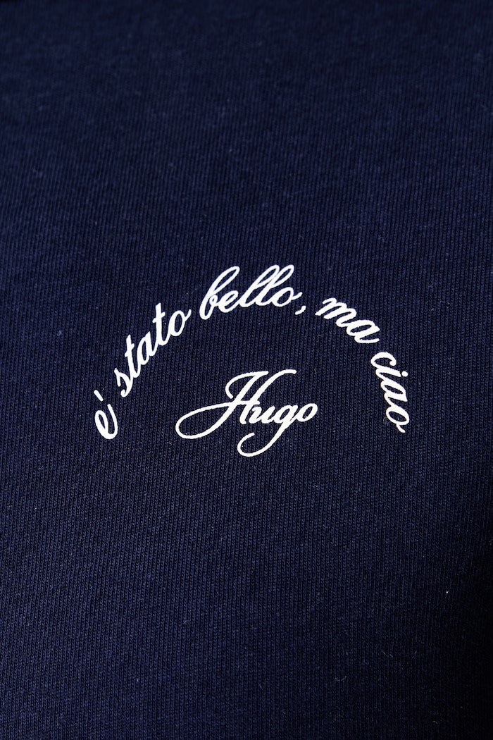 HUGO T-shirt damski bawełniany Deloris_5 50571074 granatowy