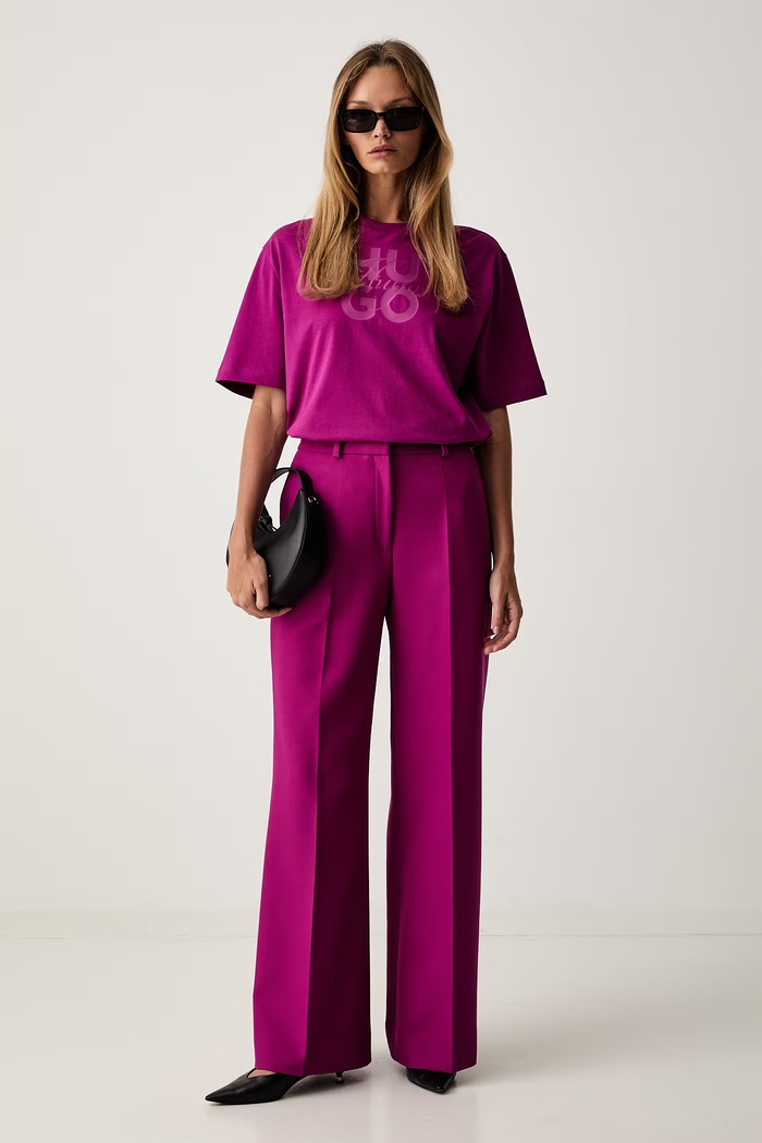 HUGO футболка женская хлопковая Dashire_5 50566678 розовый AW26