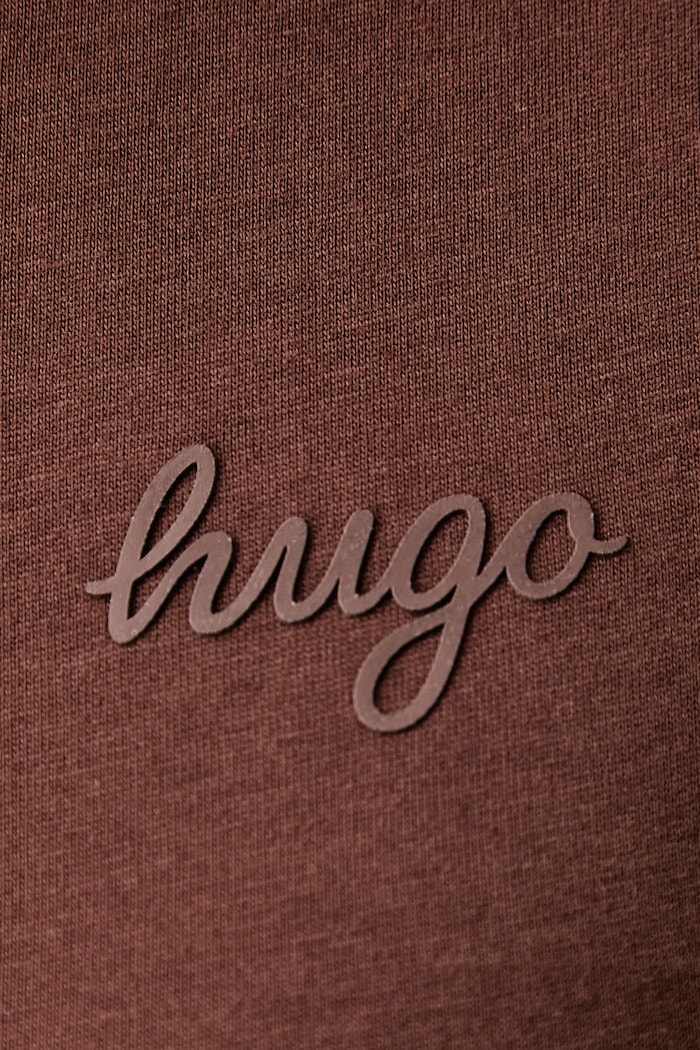 T-shirt damski bawełniany Damatee_B HUGO Blue brązowy 50575770
