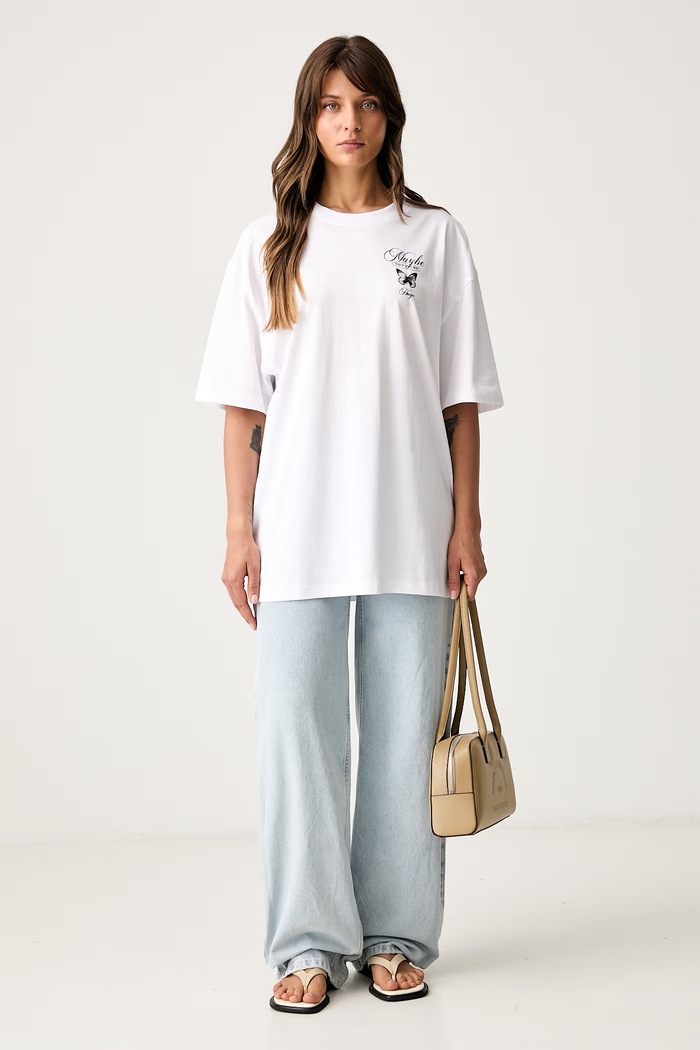 HUGO Blue kratka majica ženska bombažna Oversized Tee_B_15 50566578 bela AW26